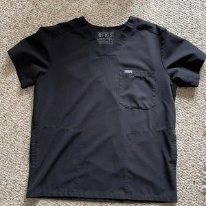 Men’s Medium Figs Black Scrub Top